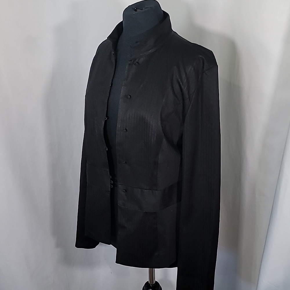 MAC & JAC Button Up Mandarin Collar Lined Jacket Coat